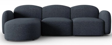 Stūra dīvāns Micadoni Home Blair, tumši zila, kreisais, 272 x 155 cm x 80 cm