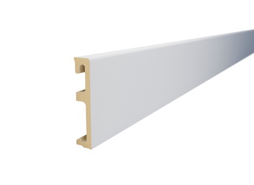 Grīdlīste Salag Alpha AW80M1, 250 cm x 8 cm x 1.5 cm, balta