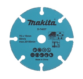 Griešanas disks Makita D-74837, 76 mm x 1.7 mm x 10 mm