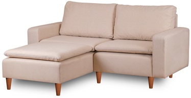 Stūra dīvāns Hanah Home Lungo Mini, krēmkrāsa, kreisais, 154 x 150 x 78 cm