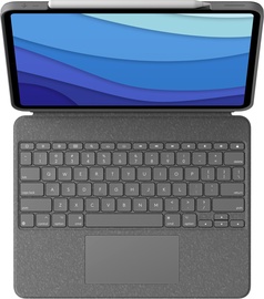 Клавиатура Logitech Combo Combo Touch EN, серый, беспроводная