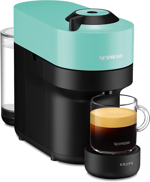 Капсульная кофемашина Krups Nespresso Vertuo Pop XN9204, черный/мятный