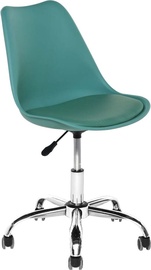 Офисный стул OTE Diego, 47.5 x 45 x 79 - 89 см, хромовый/бирюзовый