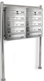 Postkast Bituxx B2M 343, grafiit, 90 cm x 27 cm x 150 cm