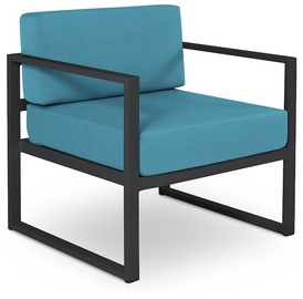 Садовый стул Calme Jardin Nicea, синий/антрацитовый, 65 см x 70 см x 76 см