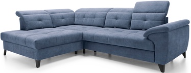 Stūra dīvāns Inferne Raquel 40, tumši zila, kreisais, 297 x 210 cm x 107 cm