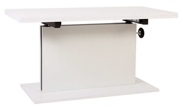 Журнальный столик Daina, белый, 55 - 110 см x 110 см x 57 - 73 см