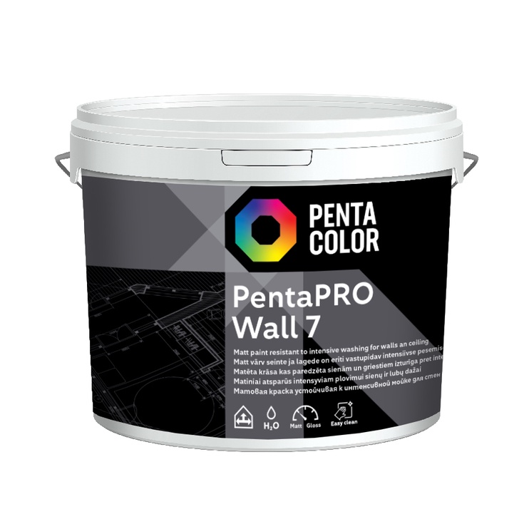 Värv Pentacolor PentaPro Wall 7, valge, 10 l