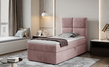 Кровать одноместная Rivia Monolith 63, 90 x 200 cm, розовый, с матрасом
