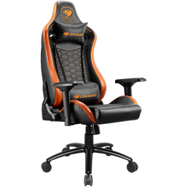 Spēļu krēsls Cougar Gaming Outrider S, 50 x 50 x 119 - 127 cm, melna/oranža