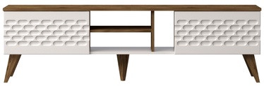 TV-laud Kalune Design Egg, valge/tumepruun, 1800 mm x 350 mm x 530 mm