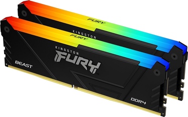 Operatīvā atmiņa (RAM) Kingston Fury Beast RGB, DDR4, 16 GB, 3733 MHz