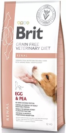 Kuiv koeratoit Brit GF Veterinary Diets Renal, kollane hernes, 12 kg