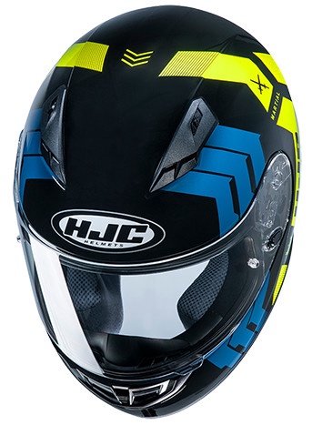 Motocikla ķivere Hjc CS15 Martial, M (57-58 cm), zila/melna/dzeltena