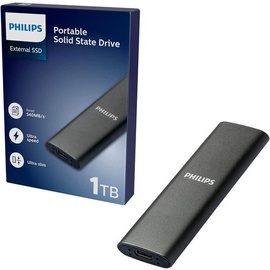 Cietais disks Philips External SSD FM01SS030P/00, SSD, 1 TB, melna