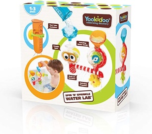 Vannas rotaļlietu komplekts Yookidoo Spin N Sprinkle Water Lab, daudzkrāsaina