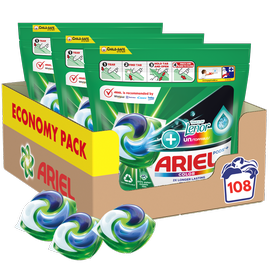 Trauku mazgājamās mašīnas kapsulas Ariel Unstoppables Lenor, 108 gab.