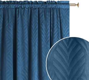 Ночные шторы Room99 Leafly, темно-синий, 140 см x 250 см