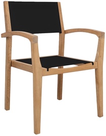 Ēdamistabas krēsls Home4you Maldive 13591, matēts, melna/koka, 62 cm x 62 cm x 91 cm