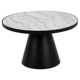 Kafijas galdiņš Actona Soli 61605, balta/melna, 657 mm x 657 mm x 400 mm