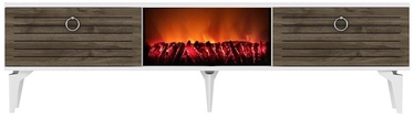 TV-laud Kalune Design Arona, valge/pähklipuu, 150 cm x 29.6 cm x 44.6 cm