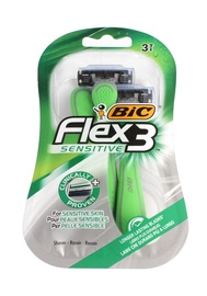 Raseerija Bic Flex 3 Sensitive, 3 tk