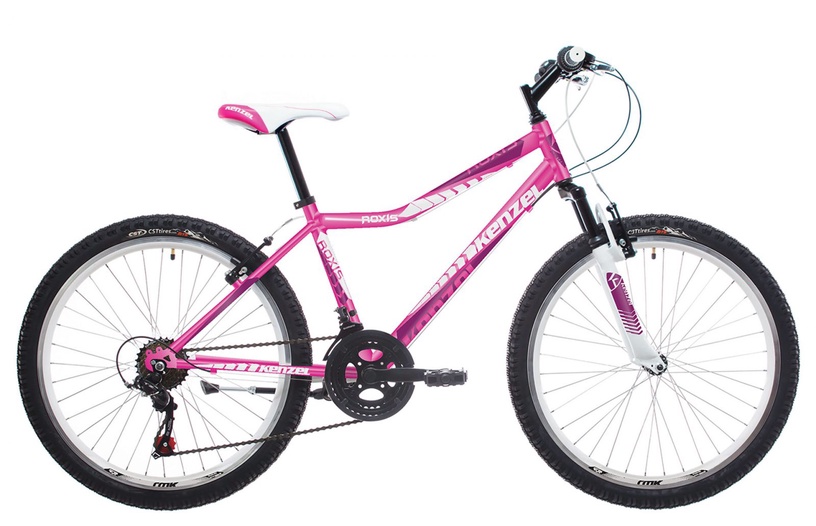 Laste jalgratas, mägi- Kenzel Roxis SF, valge/roosa, 13", 24"