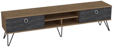 ТВ стол Kalune Design Lorenz, коричневый/черный, 180 см x 35.2 см x 45.6 см