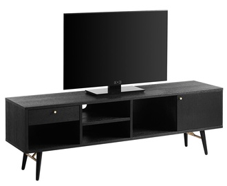 TV galds Home4you Luxembourg, melna, 40 cm x 150 cm x 50 cm