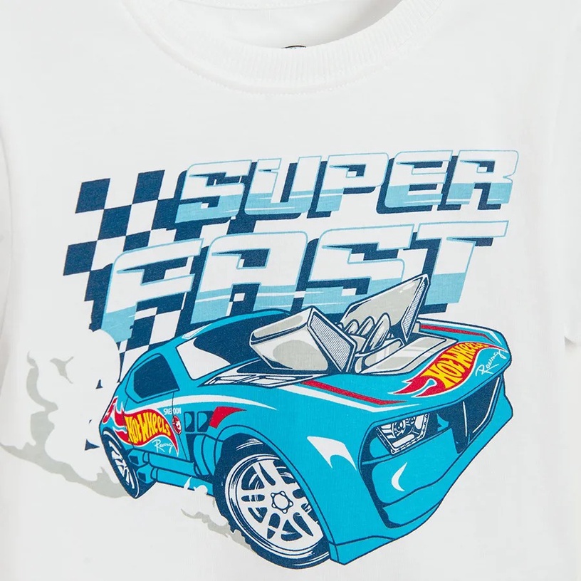 Пижамы, классическая, для мальчиков Cool Club Hot Wheels LUB2810698-00, синий/белый, 116 см