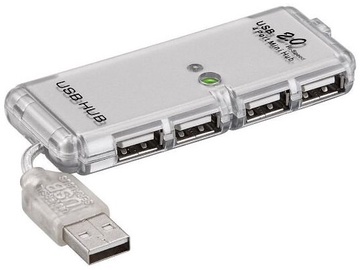 USB jaotur MicroConnect 4 port USB 2.0 USB-HUB2, hall