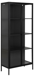 Шкаф-витрина Newcastle 21540, черный, 80 см x 40 см x 180 см