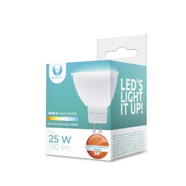 Лампочка Forever Light LED, MR16, холодный белый, GU5.3, 25 Вт, 130 лм