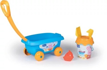 Smilšu kastes rotaļlietu komplekts Smoby Peppa Pig, zila/dzeltena