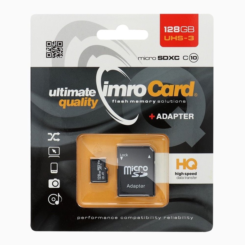 Mälukaart IMRO UHS-3 ADP, 128 GB