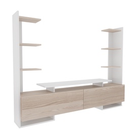 TV-laud Kalune Design Ava, valge, 31.7 cm x 183.6 cm x 140 cm