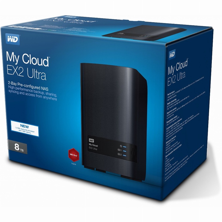 Tīkla disku masīvs Western Digital My Cloud EX2 Ultra, 8000 GB