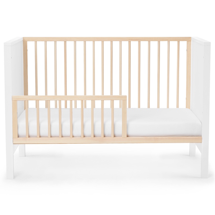 Zīdaiņu gultiņa vienvietīga KinderKraft Mia, balta, 65 x 129 cm