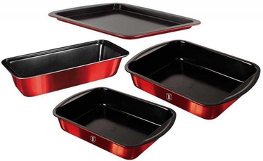 Komplekt Berlinger Haus Metallic Line Burgundy, must/punane, 4 tk
