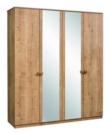 Riidekapp Kalune Design Mocha 4 Doors, mitmevärviline, 56 cm x 182 cm x 210 cm, peegliga