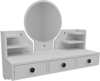 Столик-косметичка Kalune Design Polina 550ARN2758, белый, 90 см x 36.8 см x 75 см, с зеркалом