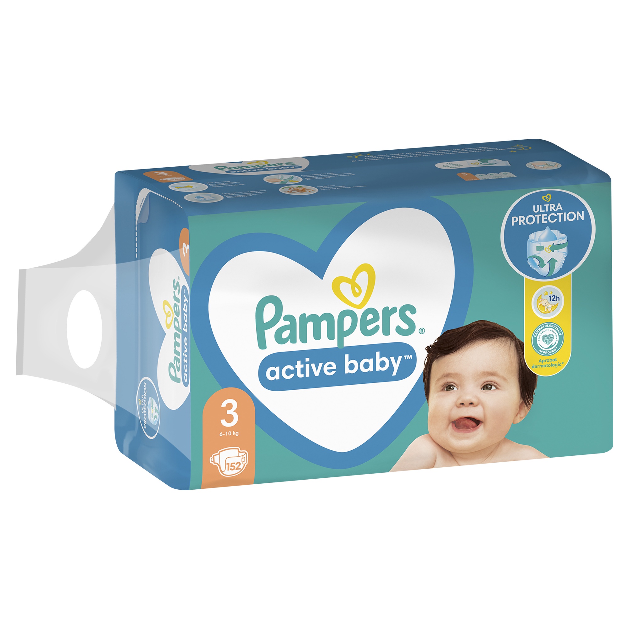 Подгузники Pampers Active Baby, 3 размер, 6 - 10 кг, 152 шт. - Krauta.ee