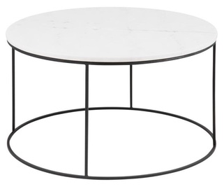 Kafijas galdiņš Actona Bolton Guangxi, balta/melna, 800 mm x 800 mm x 450 mm