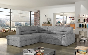 Stūra dīvāns Elano, pelēka, kreisais, 255 x 212 x 90 cm