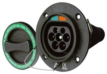 Розетка для зарядки электромобилей Duosida Electric Vehicle Socket Type 2 (Male), 32A, 3-phase, черный, 415 В