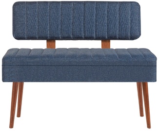 Kingapink Kalune Design Vina 1048, pähklipuu/tumesinine, 36 cm x 110 cm x 85 cm