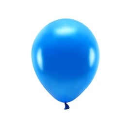 Balons ovāls Party&Deco Eco Metallic, zila, 10 gab.