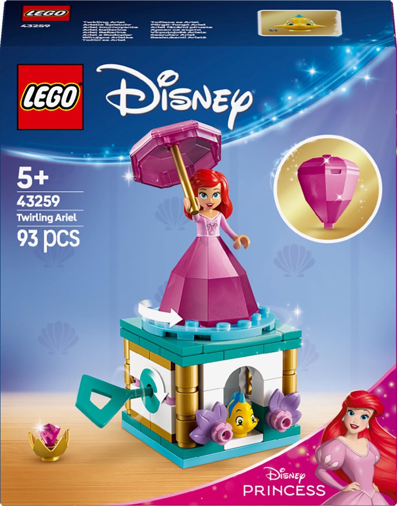 Konstruktor LEGO® Disney Keerutav Ariel 43259, 93 tk