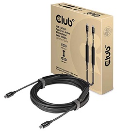 Провод Club 3D CAC-1535 USB-C male, USB-C male, 5 м, черный