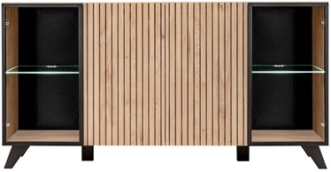 Komoda ASM Liam, ruda/juoda, 40 x 160 cm x 82 cm